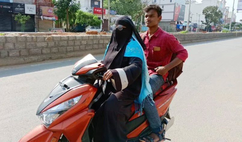 Telangana’s Razia Rides 1,400 km On Scooty To Bring Back Stranded Son