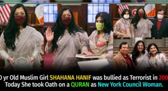 10 yr Old Muslim Girl Shahana Hanif was abused as Terrorist in 2001, Today She took Oath on a Quran as New York Council Woman